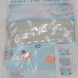 New 3 Pack Kids Face Covers Masks